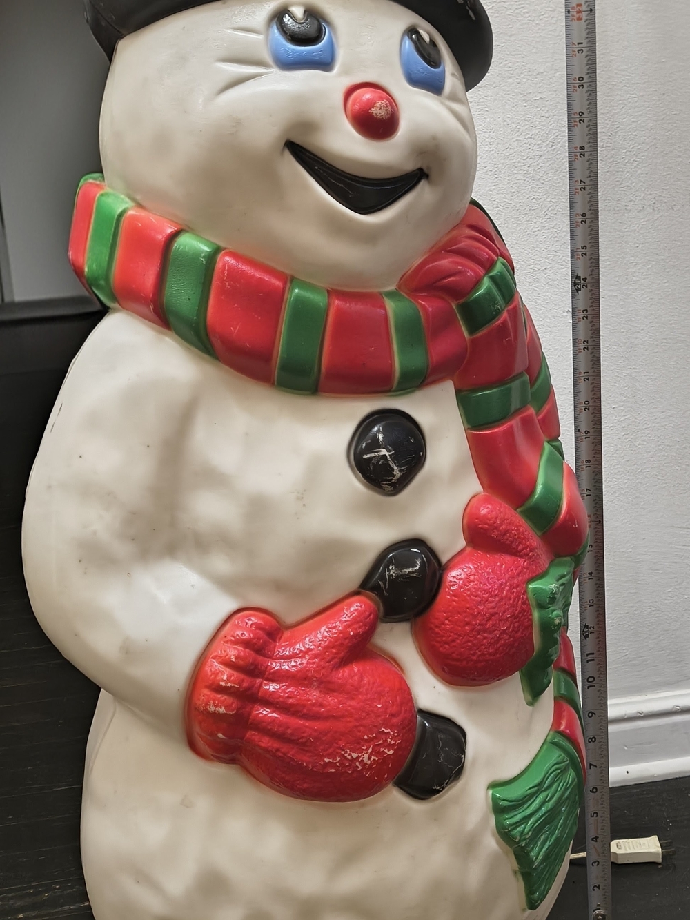 Vintage 1997 Frosty The Snowman Lighted Blow Mold 38" Grand Venture Xmas Deco.